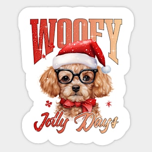 Woofy Jolly Days Sticker